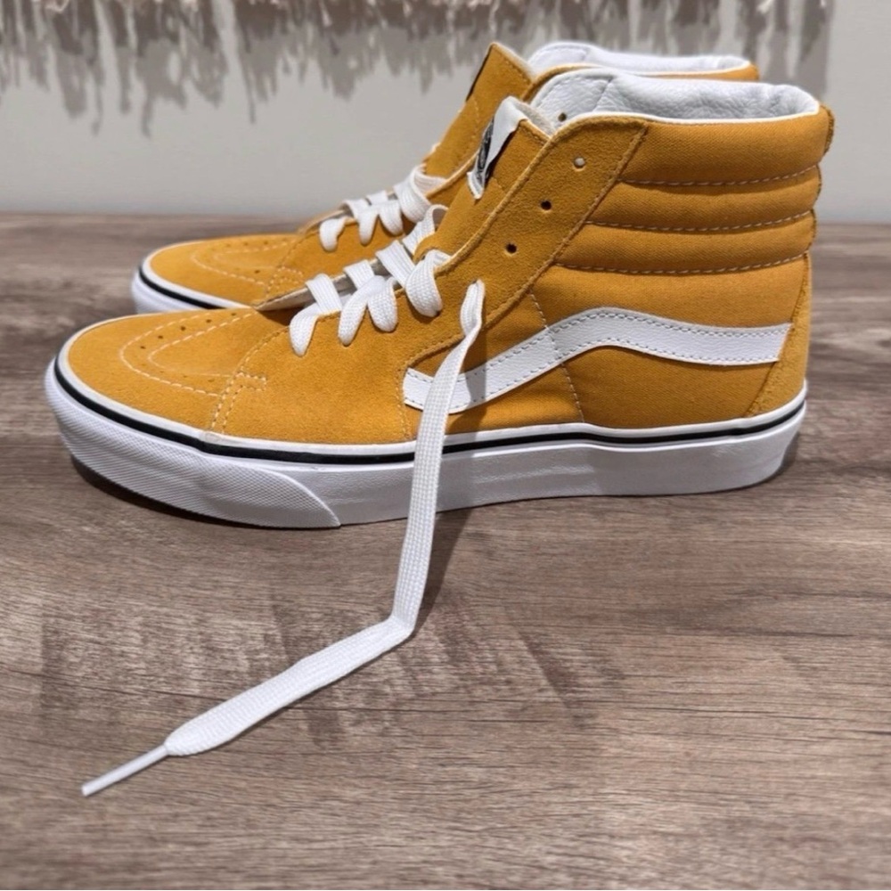 Vans high top sneakers mustard yellow sz. 10 women’s sz. 8.5 men’s